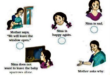 NCERT Solutions Class 3 English Unit 2 Nina and The Baby Sparrows- 1